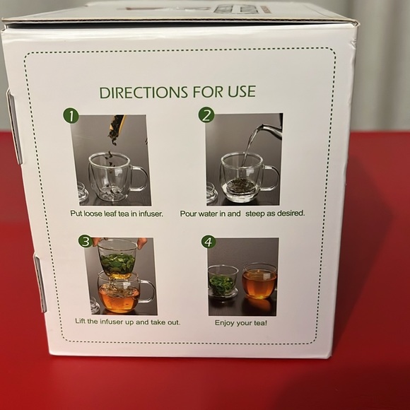 Oriental Zen Tea Glass Tea Cup infuser - Picture 3 of 4